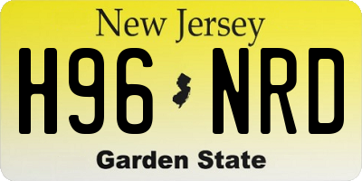 NJ license plate H96NRD