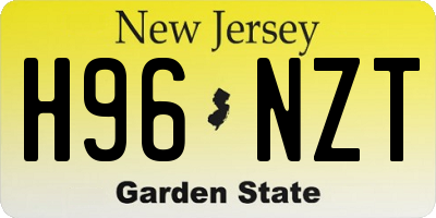 NJ license plate H96NZT