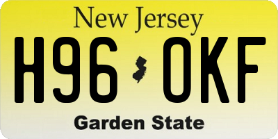 NJ license plate H96OKF