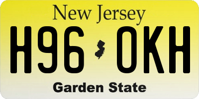 NJ license plate H96OKH