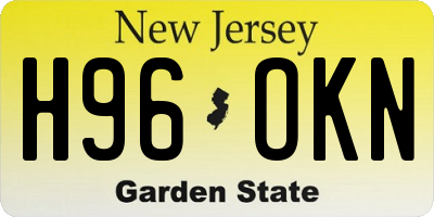 NJ license plate H96OKN