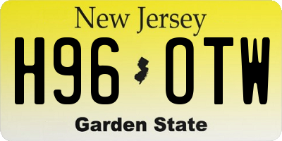 NJ license plate H96OTW