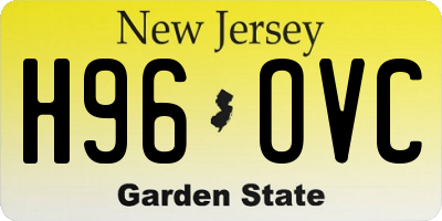 NJ license plate H96OVC