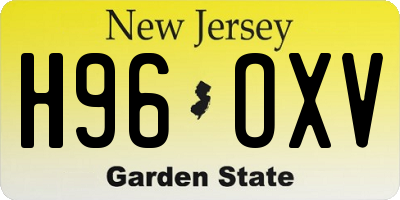 NJ license plate H96OXV