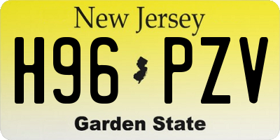 NJ license plate H96PZV