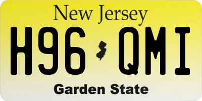 NJ license plate H96QMI