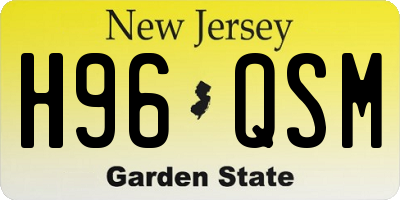 NJ license plate H96QSM