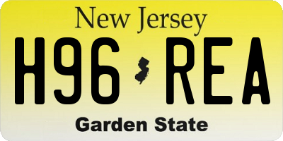 NJ license plate H96REA