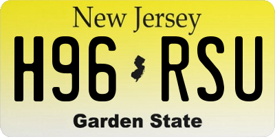 NJ license plate H96RSU