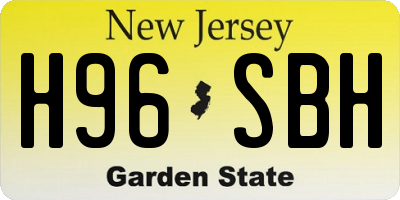 NJ license plate H96SBH