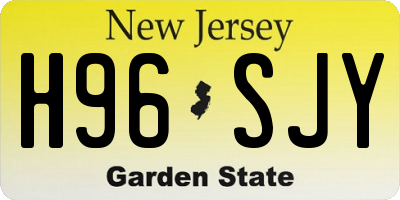 NJ license plate H96SJY