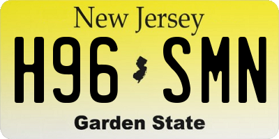 NJ license plate H96SMN