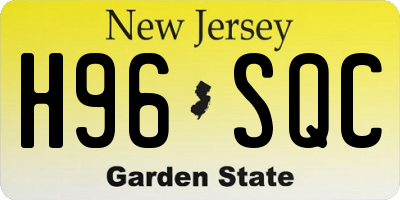 NJ license plate H96SQC
