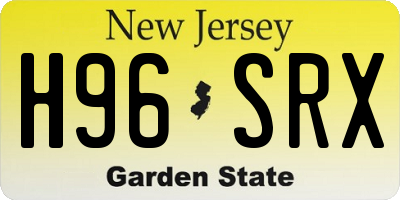 NJ license plate H96SRX