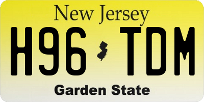 NJ license plate H96TDM