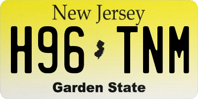 NJ license plate H96TNM