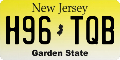 NJ license plate H96TQB