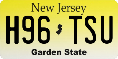 NJ license plate H96TSU