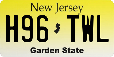 NJ license plate H96TWL