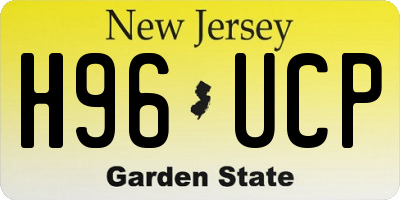 NJ license plate H96UCP