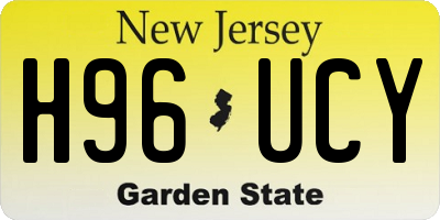 NJ license plate H96UCY