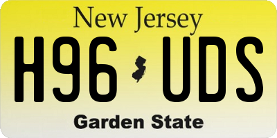 NJ license plate H96UDS