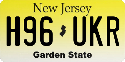 NJ license plate H96UKR