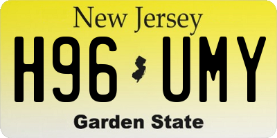 NJ license plate H96UMY