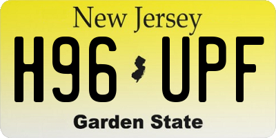 NJ license plate H96UPF