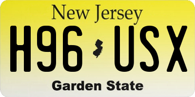 NJ license plate H96USX