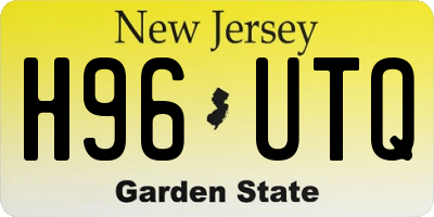 NJ license plate H96UTQ