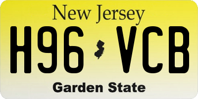 NJ license plate H96VCB