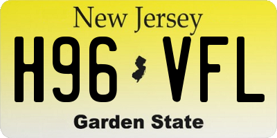 NJ license plate H96VFL