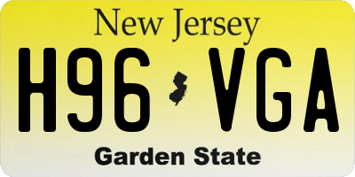 NJ license plate H96VGA