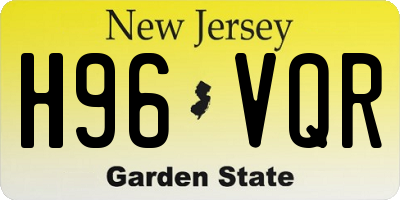 NJ license plate H96VQR