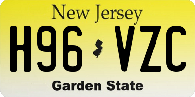 NJ license plate H96VZC