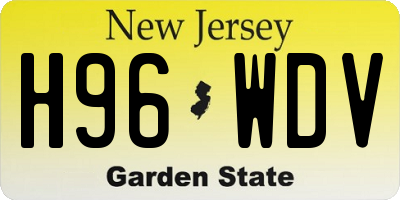 NJ license plate H96WDV
