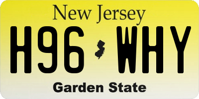 NJ license plate H96WHY