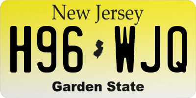 NJ license plate H96WJQ