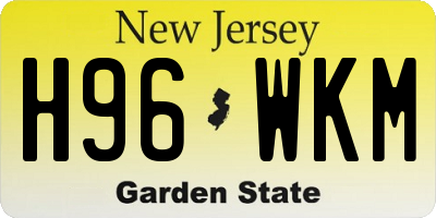 NJ license plate H96WKM
