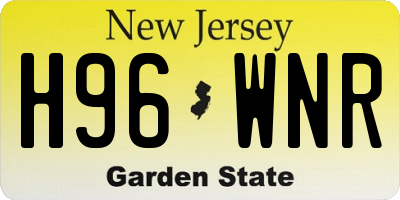 NJ license plate H96WNR