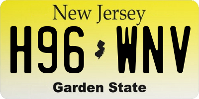 NJ license plate H96WNV