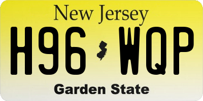 NJ license plate H96WQP