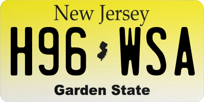 NJ license plate H96WSA