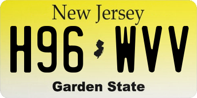 NJ license plate H96WVV
