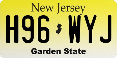 NJ license plate H96WYJ