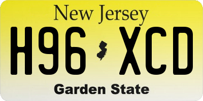NJ license plate H96XCD