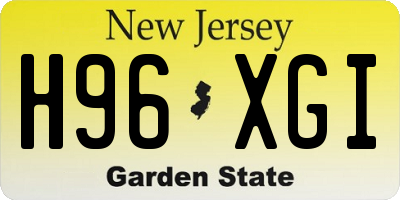 NJ license plate H96XGI