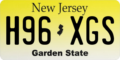 NJ license plate H96XGS