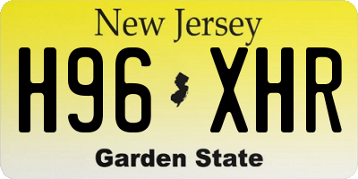 NJ license plate H96XHR